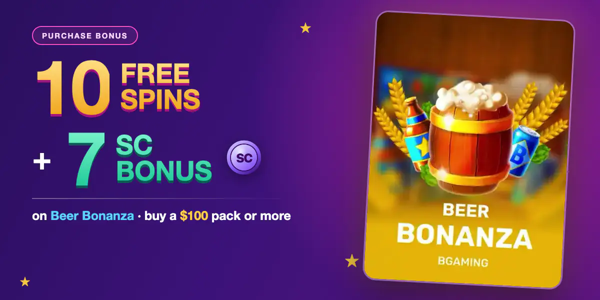 10 Free Spins on Beer Bonanza + 7 SC