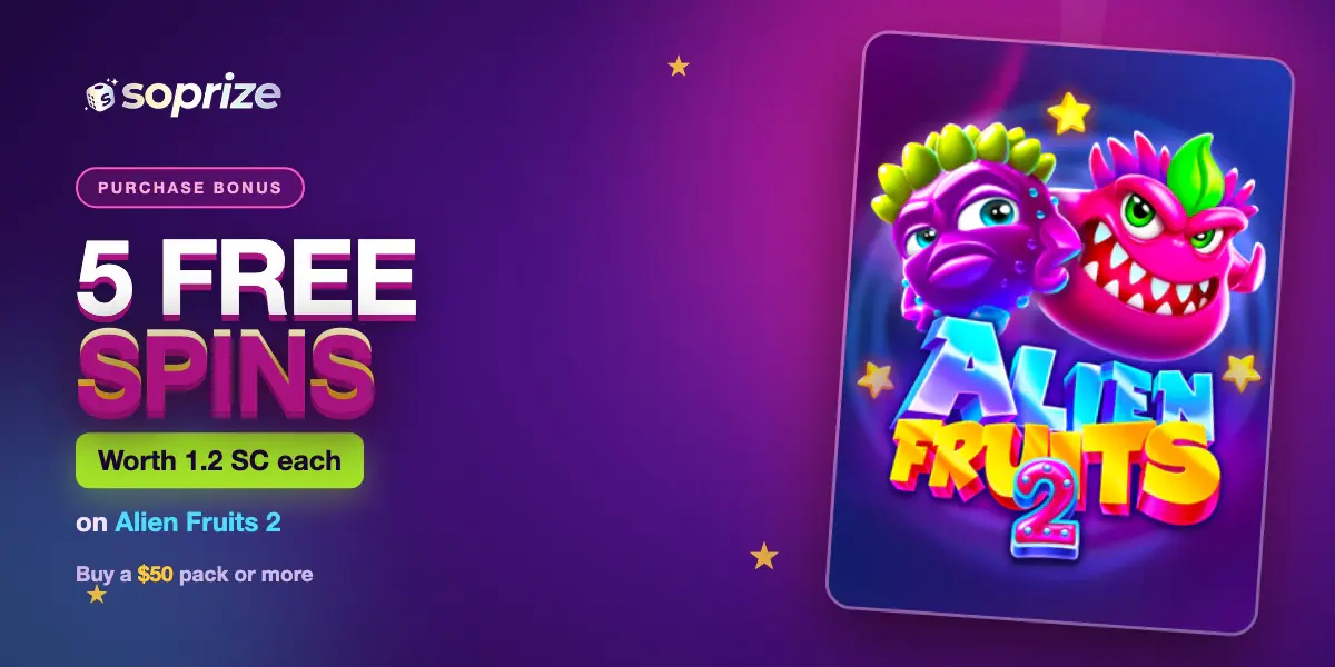 5 Free Spins on Alien Fruits 2